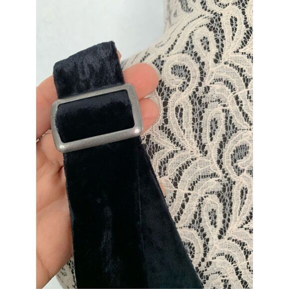 Free People Follow The Sun One Piece Velvet Overalls Black Size S - Picture 9 of 12